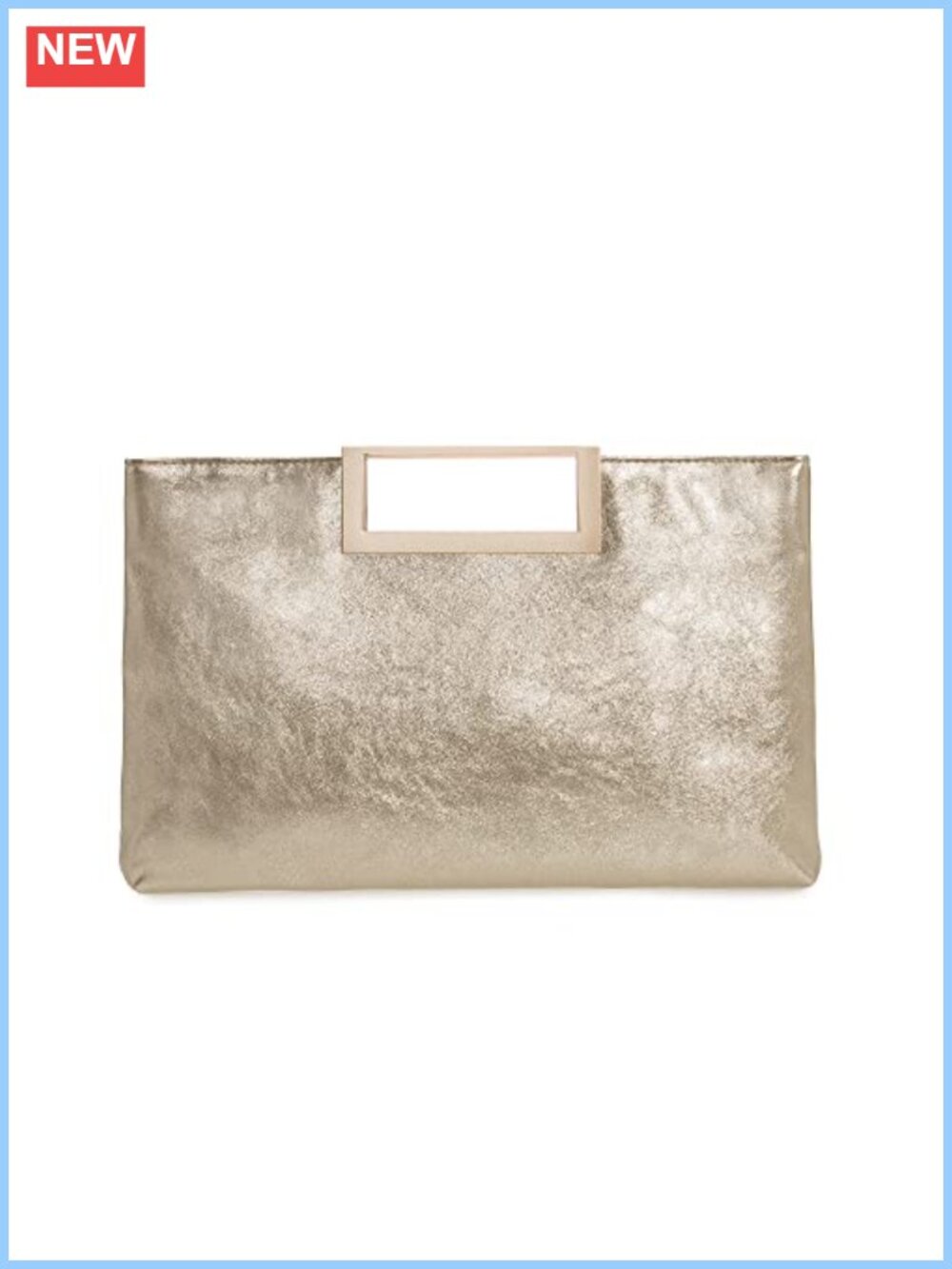 Vegan Leather Clutch Convertible Evening Bag with Chain Strap